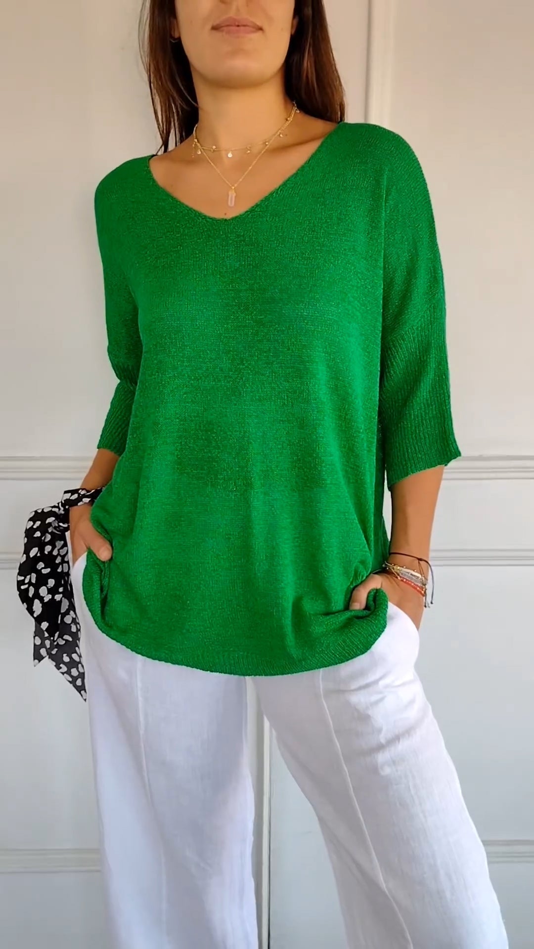 Janna™ | Afslappet Top Med V-Hals
