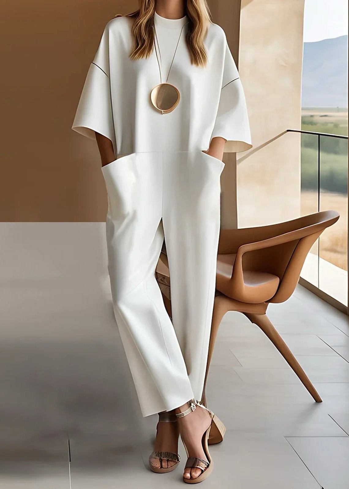 Varedo™ | Elegant Jumpsuit med Korte Ærmer