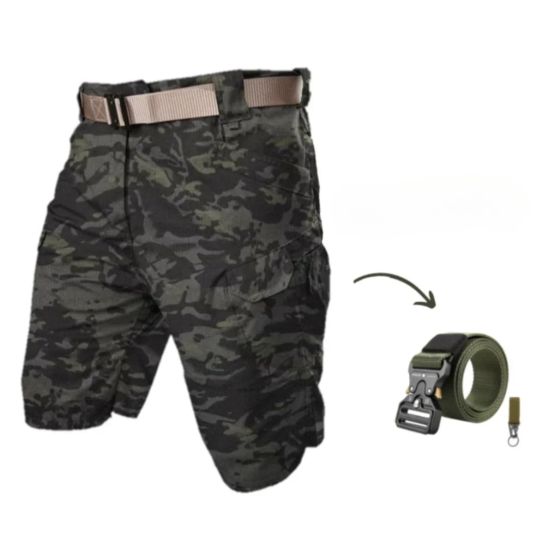 DAMIAN - CARGOSHORTS MED 7 LOMMER OG GRATIS BELTE