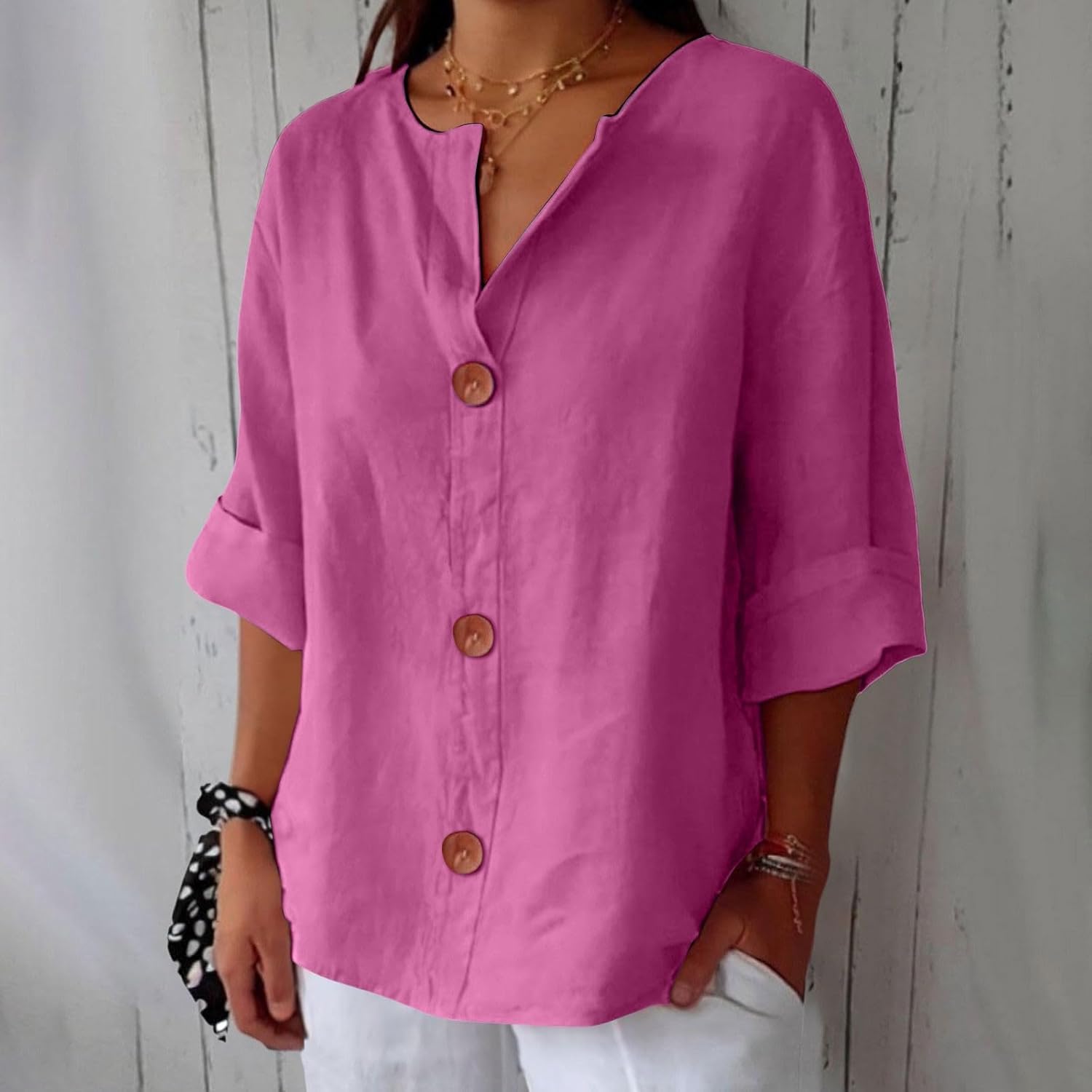 Varedo™ | Afslappet Linnebluse