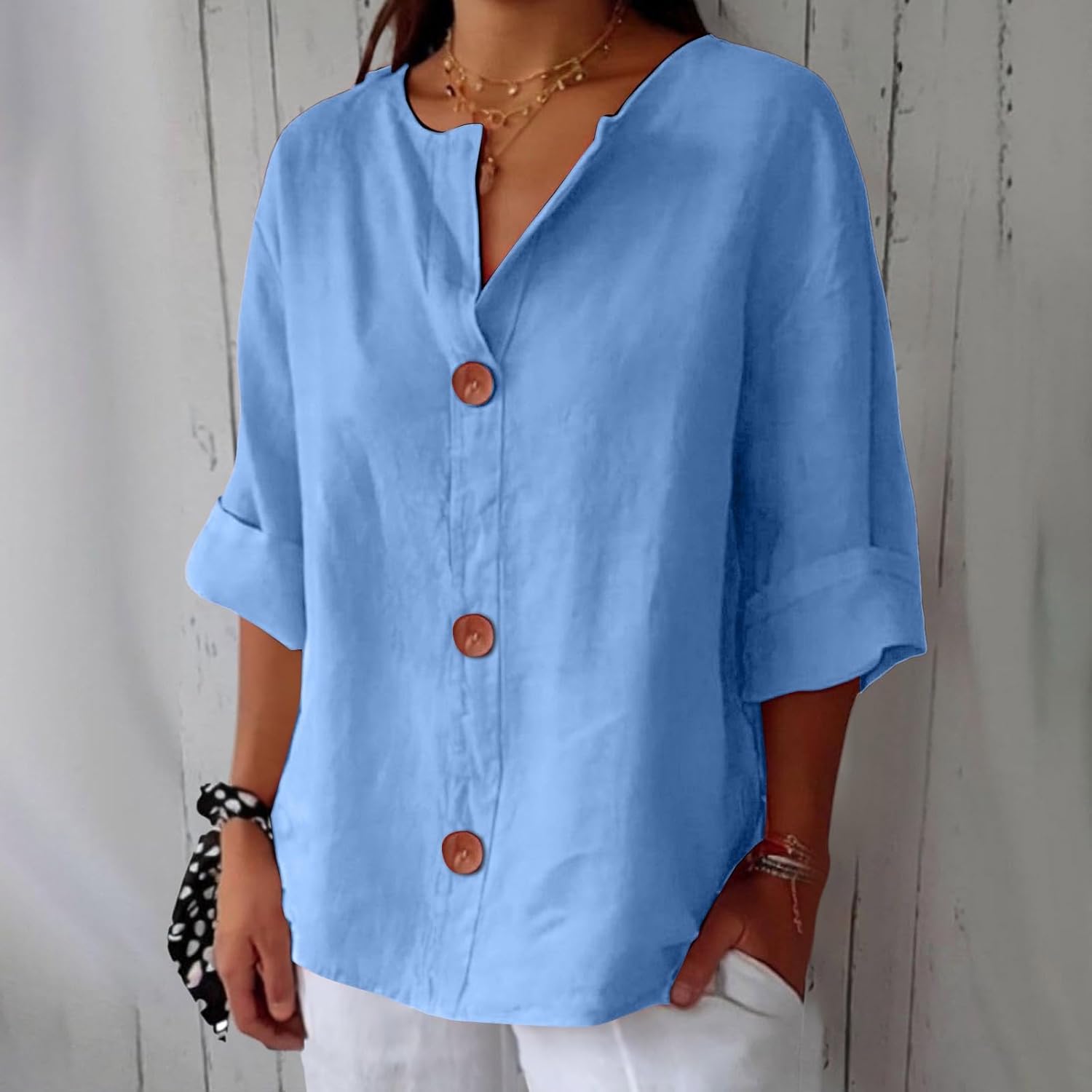 Varedo™ | Afslappet Linnebluse