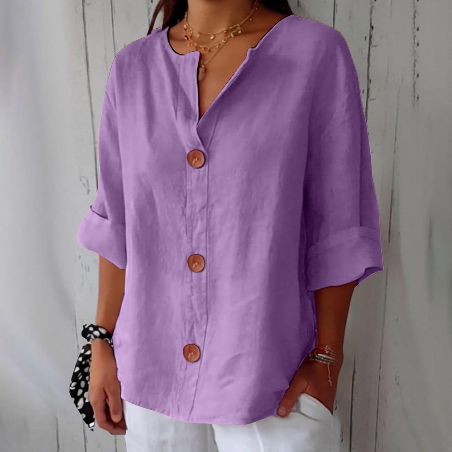 Varedo™ | Afslappet Linnebluse