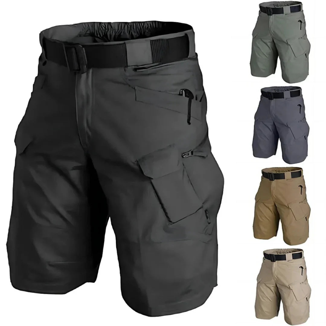 DAMIAN - CARGOSHORTS MED 7 LOMMER OG GRATIS BELTE