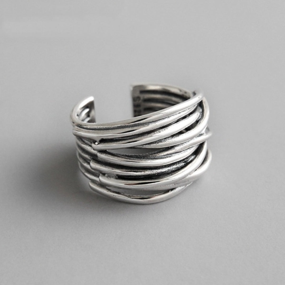 Justerbar ring i 925 sterling sølv