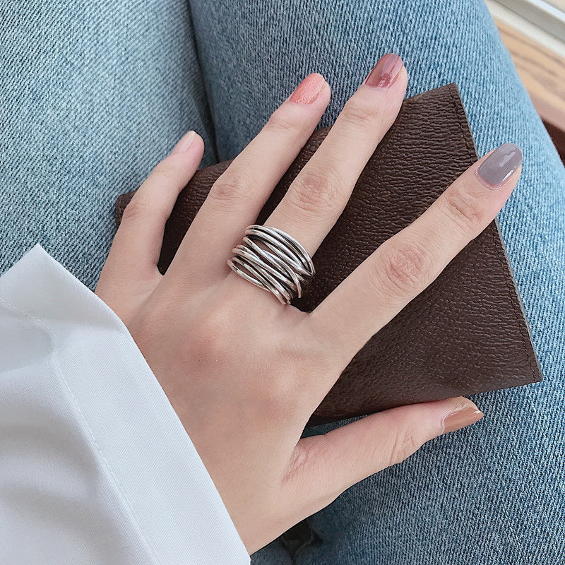 Justerbar ring i 925 sterling sølv