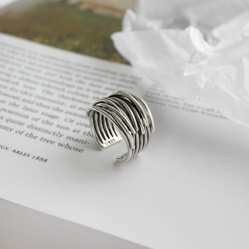 Justerbar ring i 925 sterling sølv
