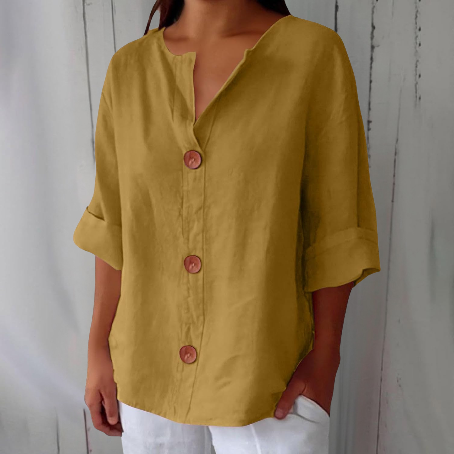 Varedo™ | Afslappet Linnebluse