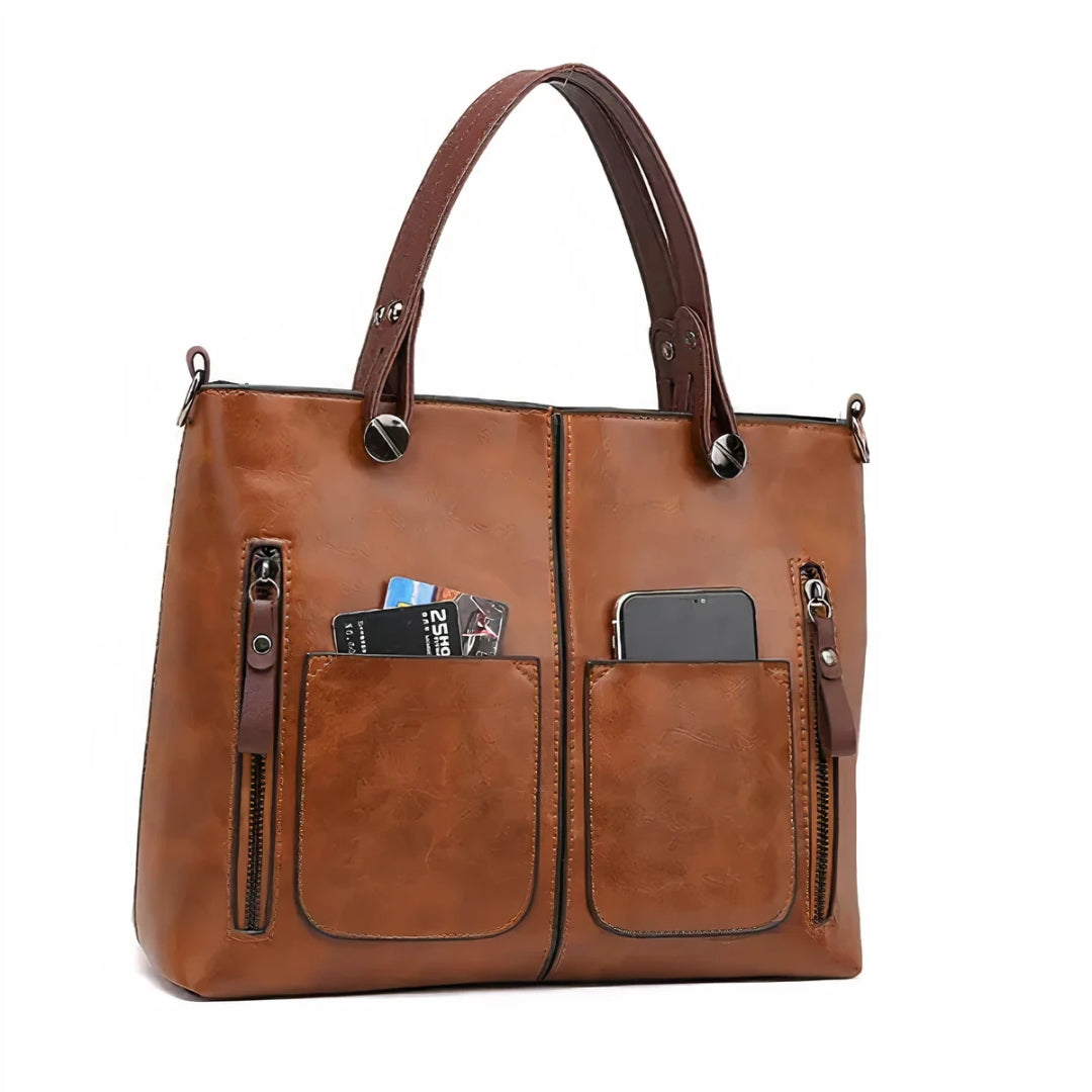 Varedo™ | Vintage Læder Crossbody Taske