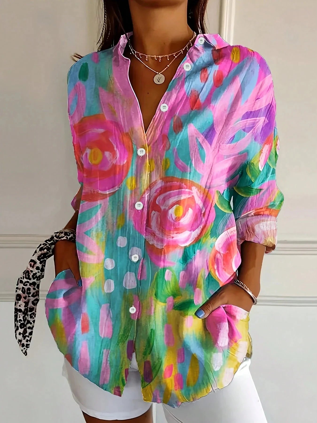 Varedo™ | Farverig Printbluse