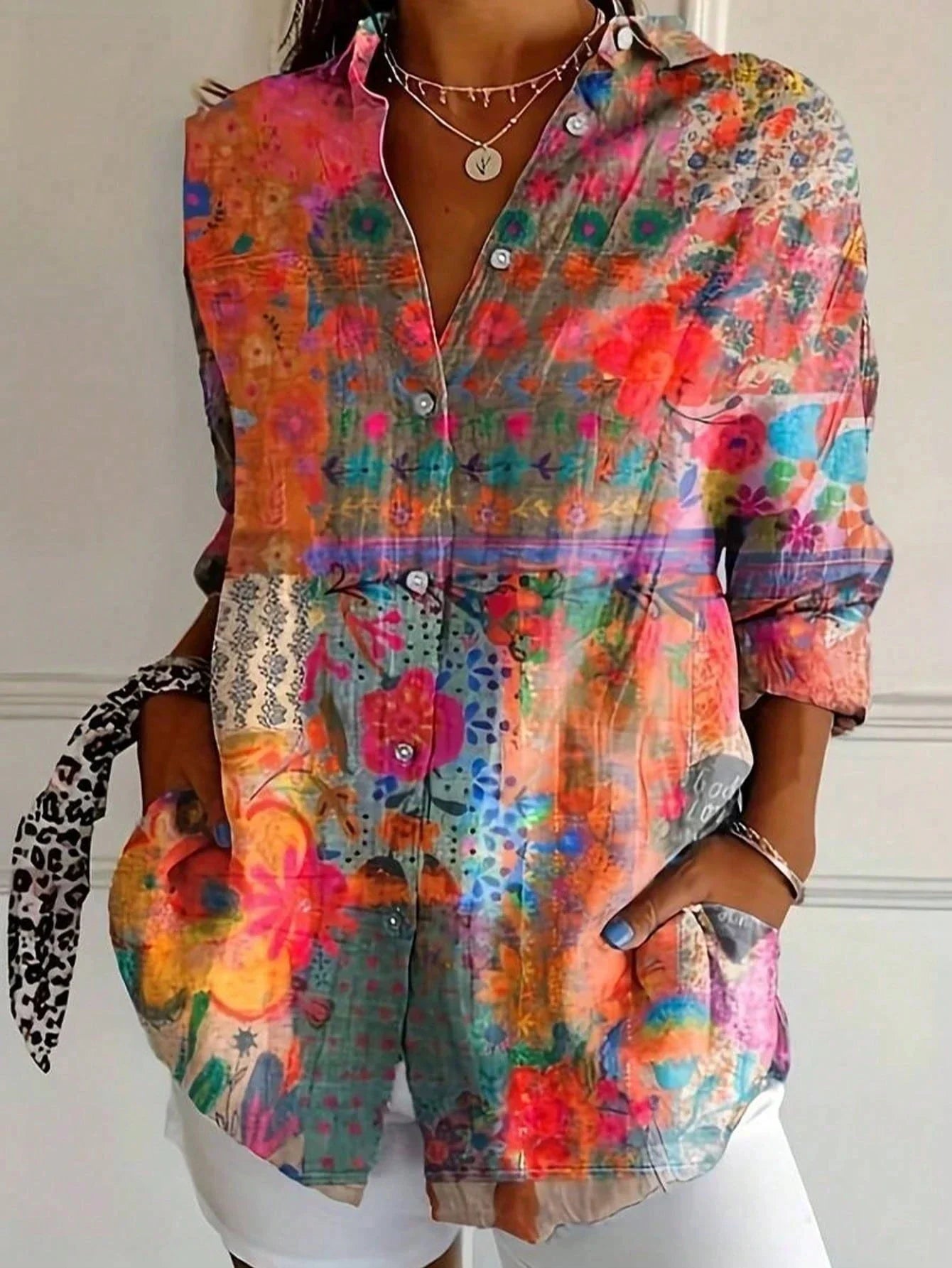 Varedo™ | Farverig Printbluse