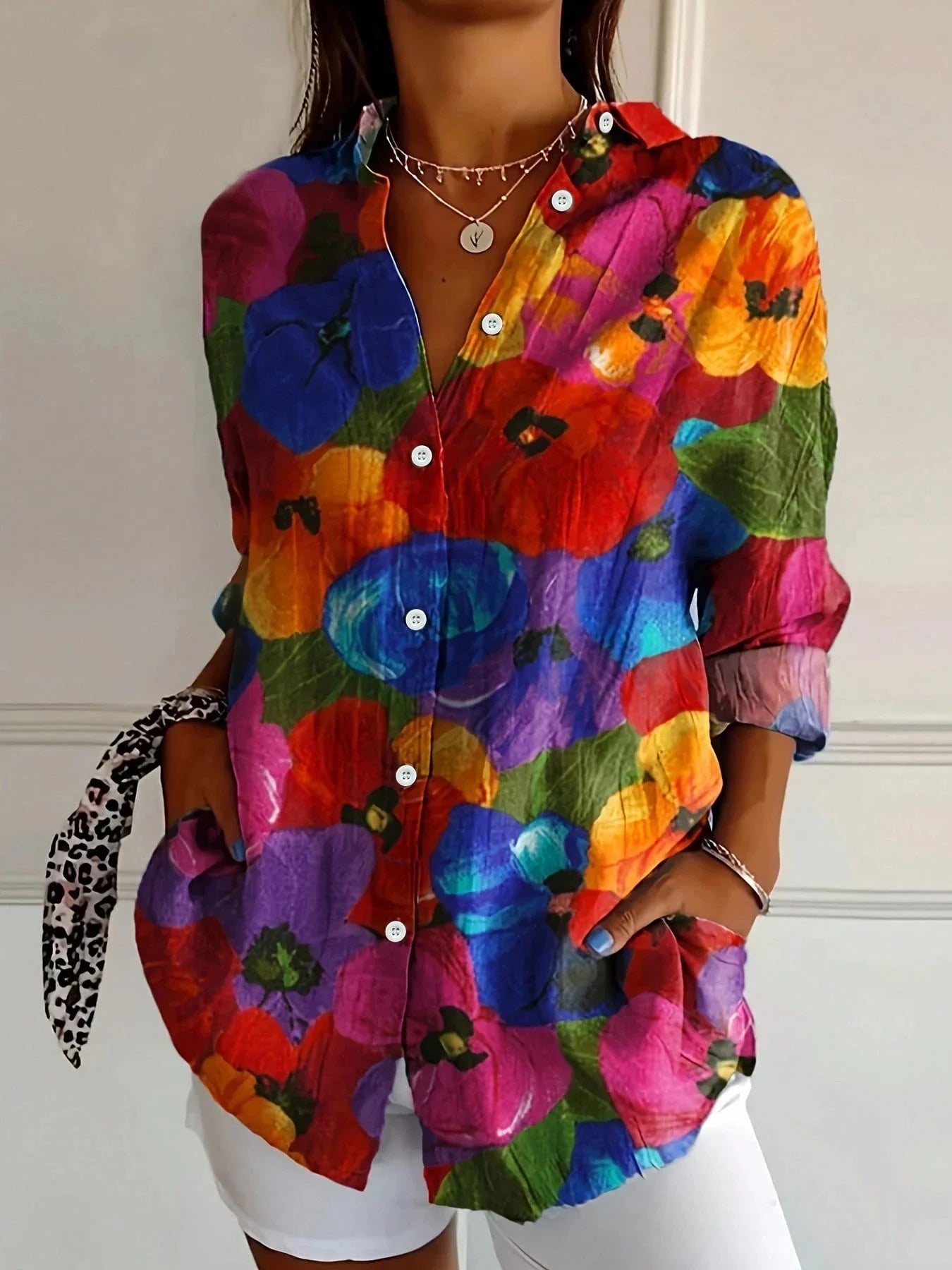 Varedo™ | Farverig Printbluse