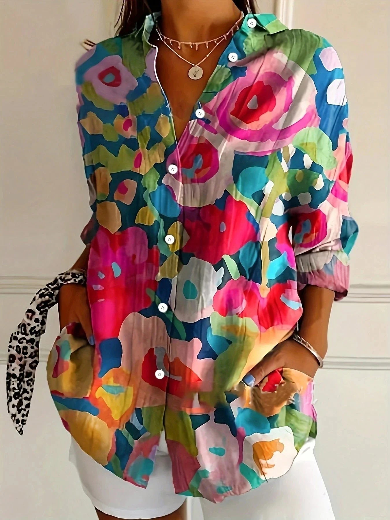 Varedo™ | Farverig Printbluse