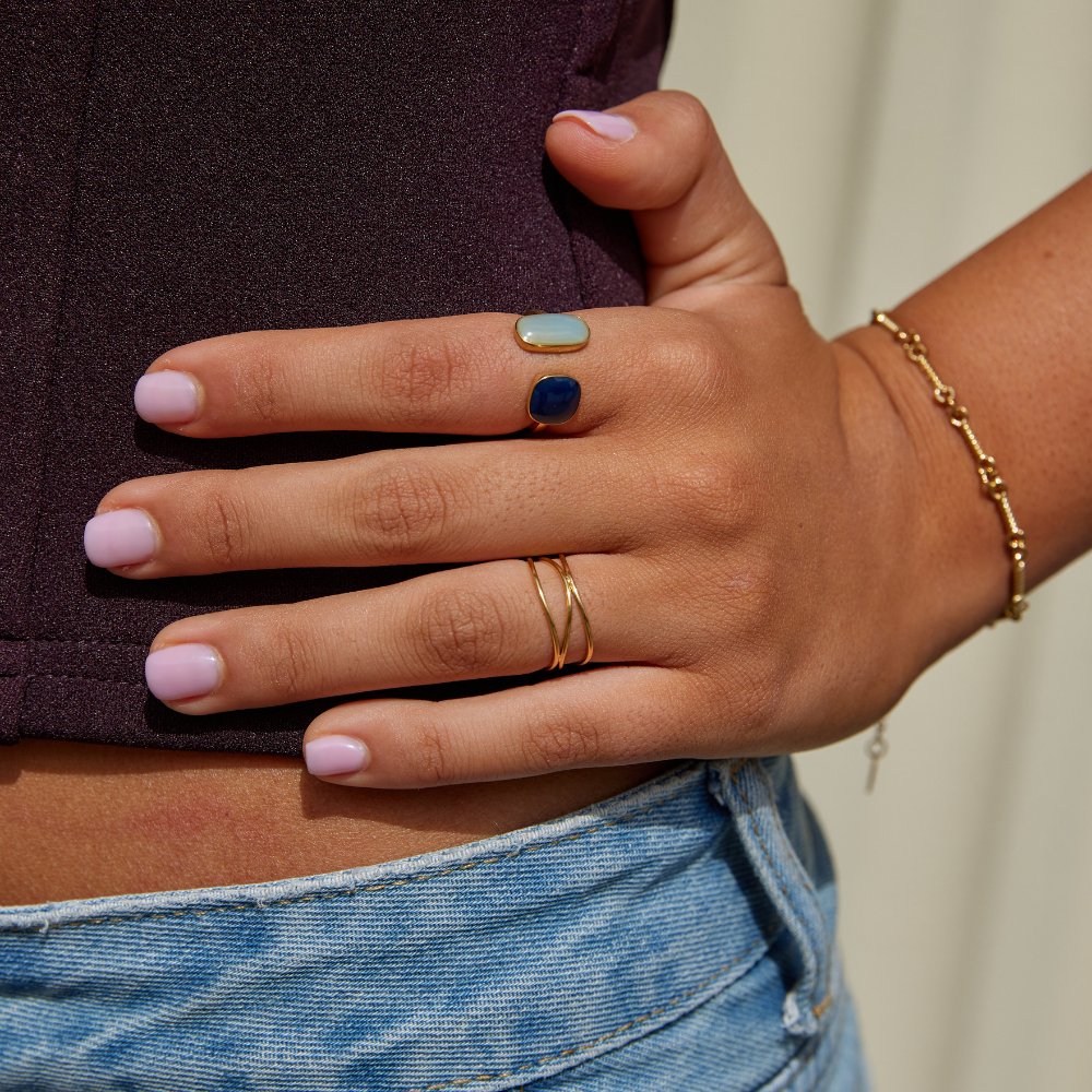 Indviklet Ring med Ametyst